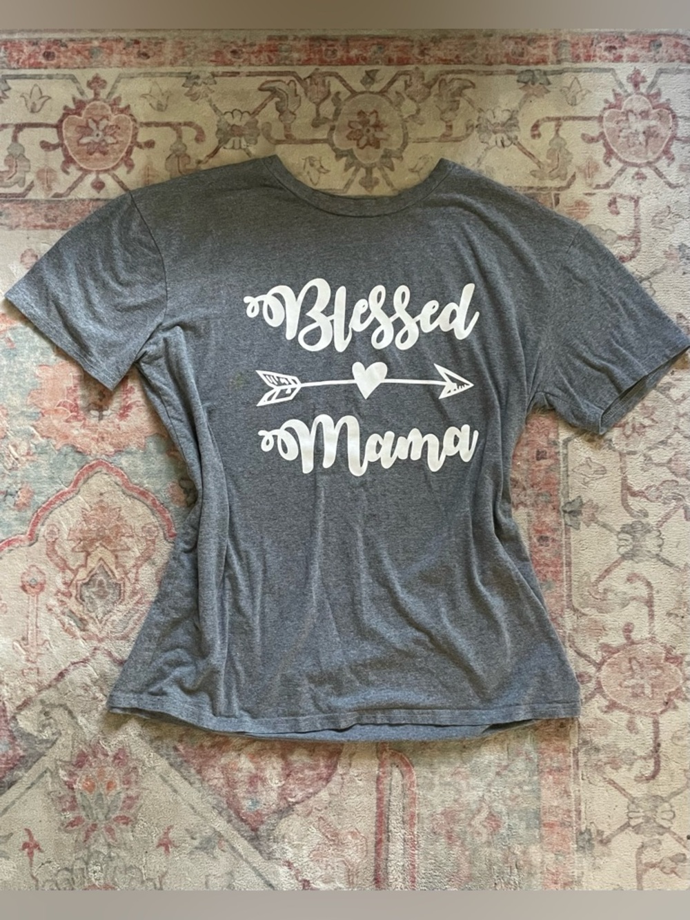 Gray 'Blessed Mama' Kids T-Shirt